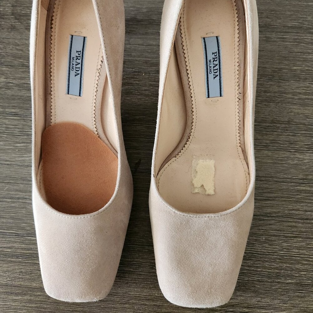 Prada Beige Suede Pumps
